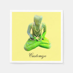 Mossy-Grönten Buddha Meditting Thunder_Cove Pappersservett