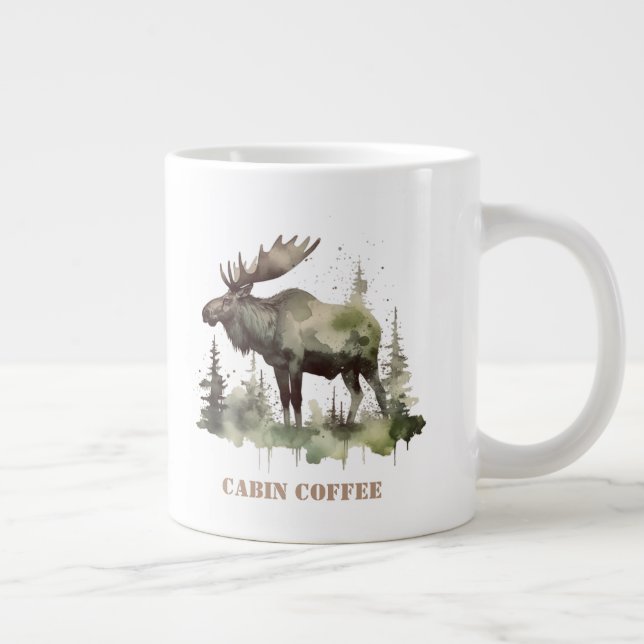 Mossy Moose Wildlife Porträtt, anpassningsbar Jumbo Mugg (Höger)