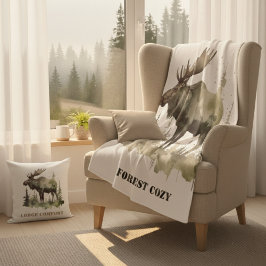 Mossy Moose Wildlife Porträtt, anpassningsbar Kudde