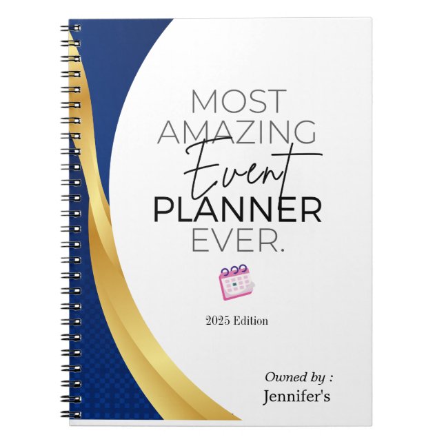 Most Amazing Event Planner Personalized Notebook Anteckningsbok (Framsidan)
