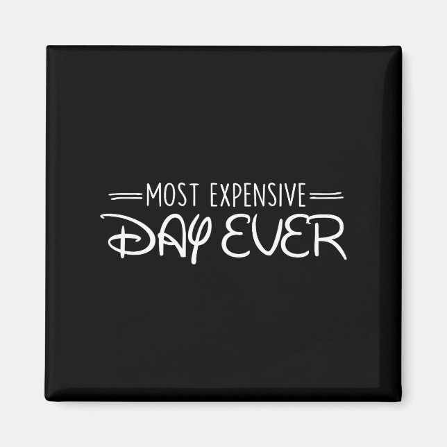 Most Expensive Day Ever Funny Travel Vacation Sayi Magnet (Framsidan)