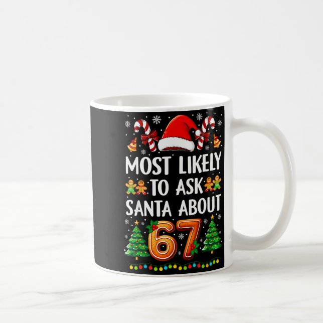Most Likely To Ask Santa About 67 Funny Christmas  Kaffemugg (Höger)