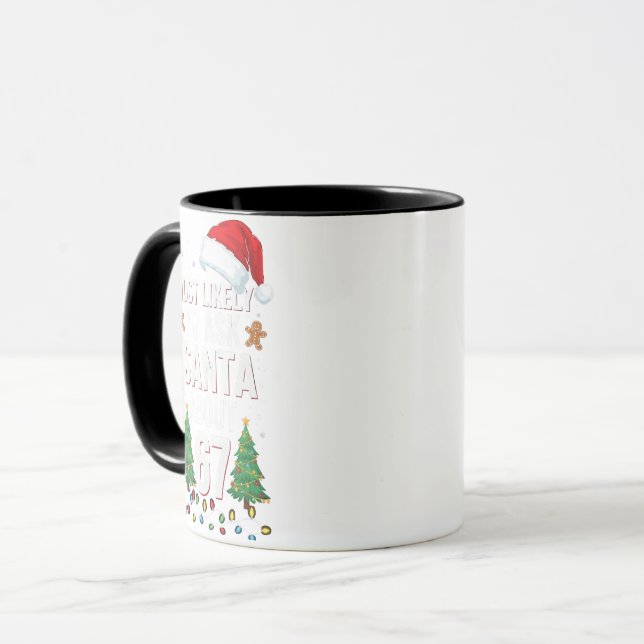 Most Likely To Ask Santa About 67 Six Seven Xmas  Mugg (Framsida vänster)