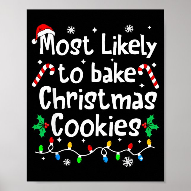 Most Likely To Bake C-hristmas Cookies Baker Match Poster (Framsidan)