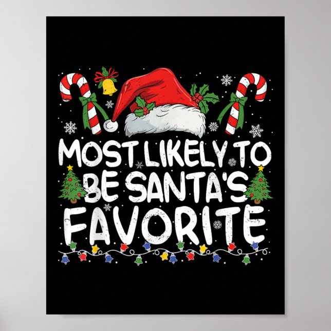 Most Likely To Be Santa's Favorite Matching Christ Poster (Framsidan)