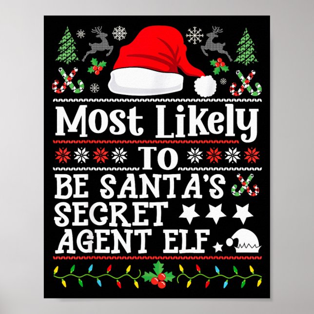 Most Likely To Be Santa's Secret Agent Elf - Chris Poster (Framsidan)