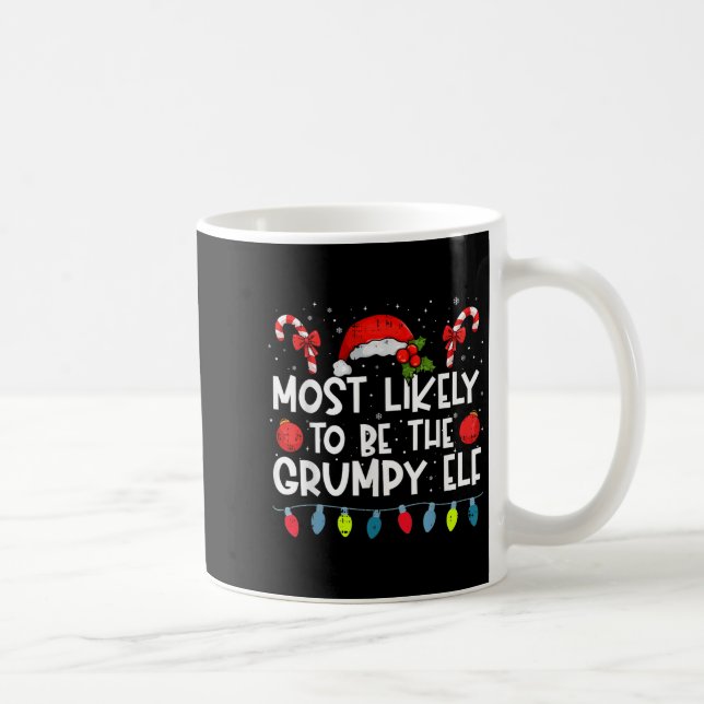 Most Likely To Be The Mpy Elf Family Crew Christma Kaffemugg (Höger)