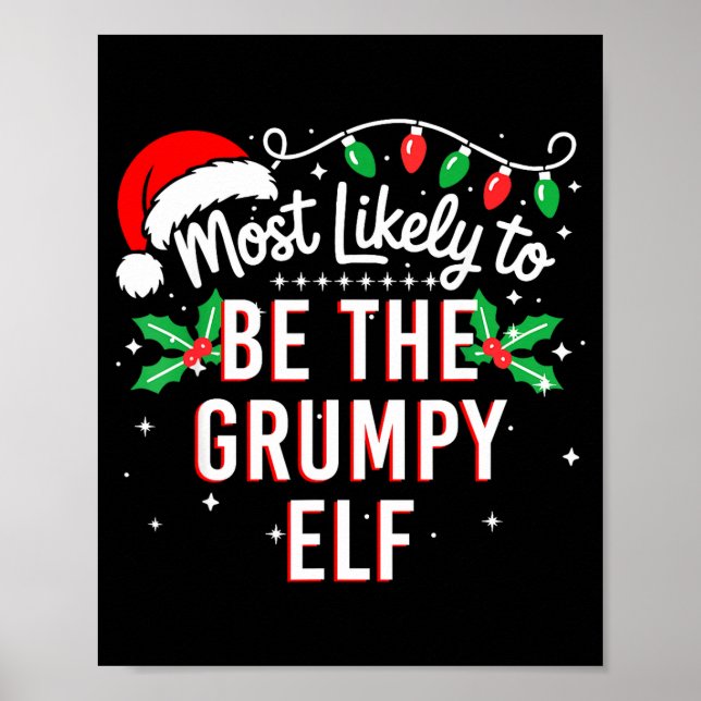 Most Likely To Be The Mpy Elf Funny Xmas  Poster (Framsidan)