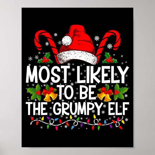 Most Likely To Be The Mpy Elf Funny Xmas  Poster (Framsidan)