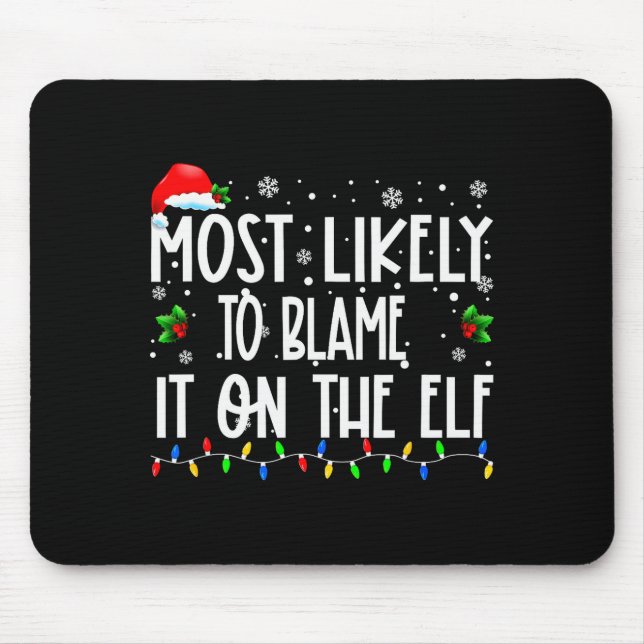 Most Likely To Blame It On The Elf Christmas Match Musmatta (Framsidan)