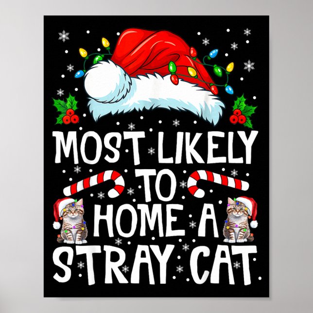 Most Likely To Bring Home A Stray Cat Matching Chr Poster (Framsidan)