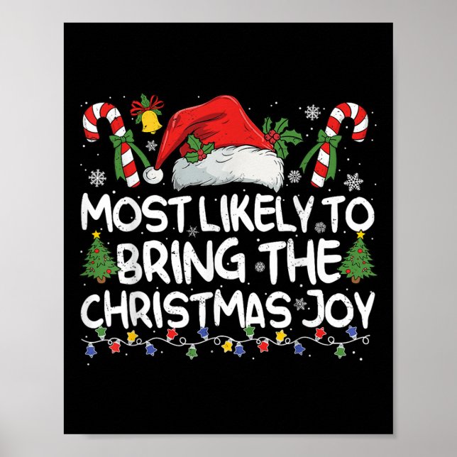 Most Likely To Bring The Christmas Joy Matching Ch Poster (Framsidan)