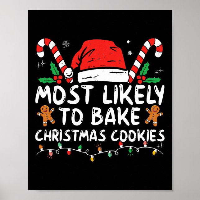 Most Likely To Byke Christmas Cookies  Poster (Framsidan)