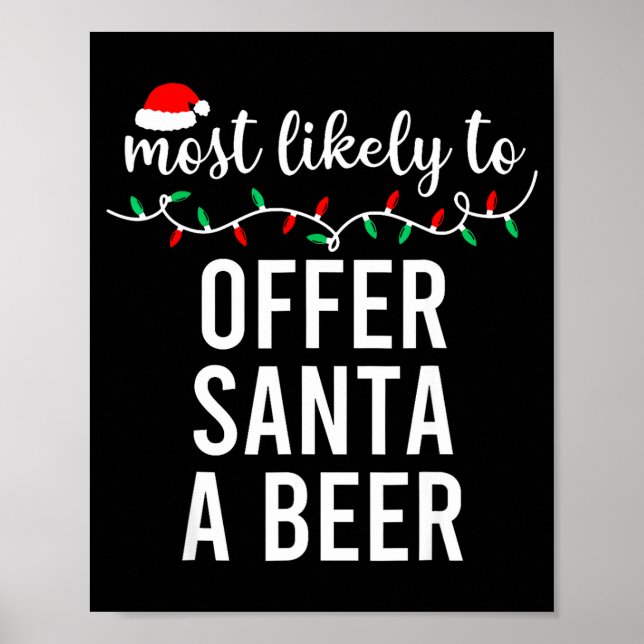 Most Likely To Christmas Shirt Matching Family Paj Poster (Framsidan)