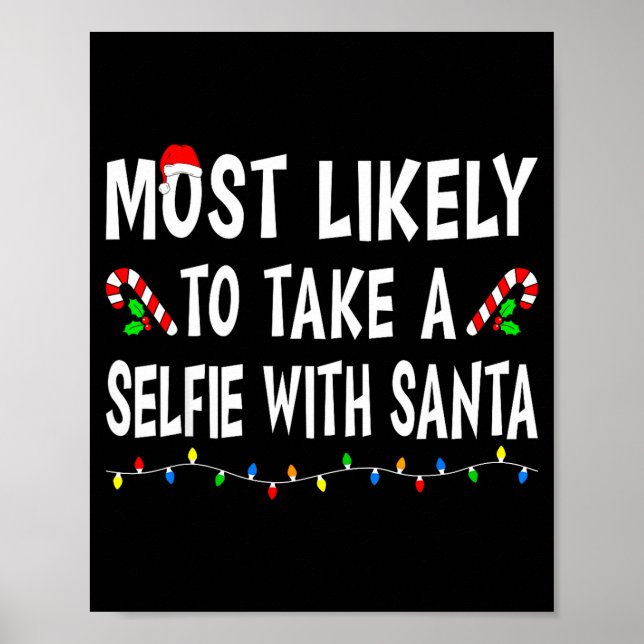 Most Likely To Christmas Xmas Pajamas Funny Matchi Poster (Framsidan)