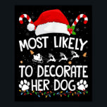Most Likely To Decorate Her Dog Christmas Pajamas  Poster<br><div class="desc">Most Likely To Decorate Her Dog Christmas Pajamas</div>