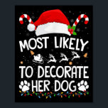 Most Likely To Decorate Her Dog Christmas Pajamas  Poster<br><div class="desc">Most Likely To Decorate Her Dog Christmas Pajamas</div>