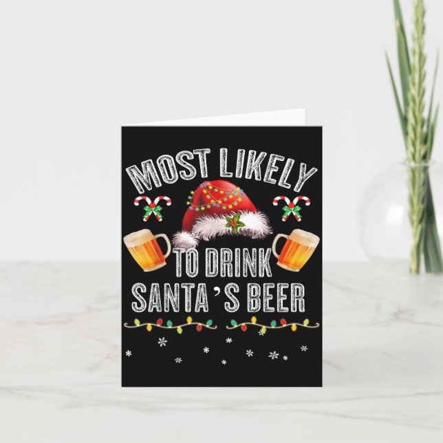 Most Likely To Drink All Santa’s Beer Christmas Dr Kort (Framsida)