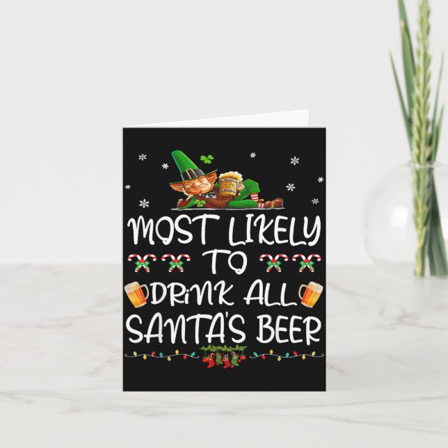Most Likely To Drink All Santa’s Beer Christmas Dr Kort (Framsida)