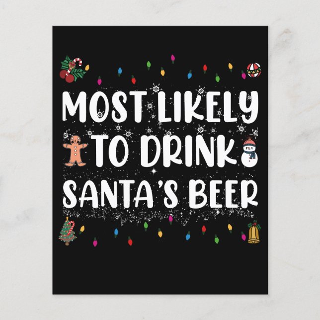 Most Likely To Drink Santa's Beer Christmas (Framsida)
