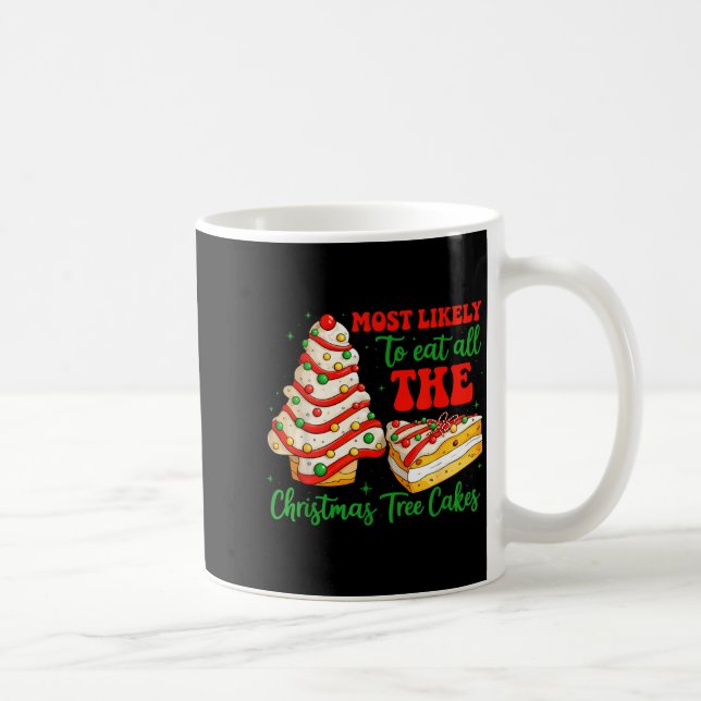 Most Likely To Eat All The Christmas Tree Cakes Xm Kaffemugg (Höger)