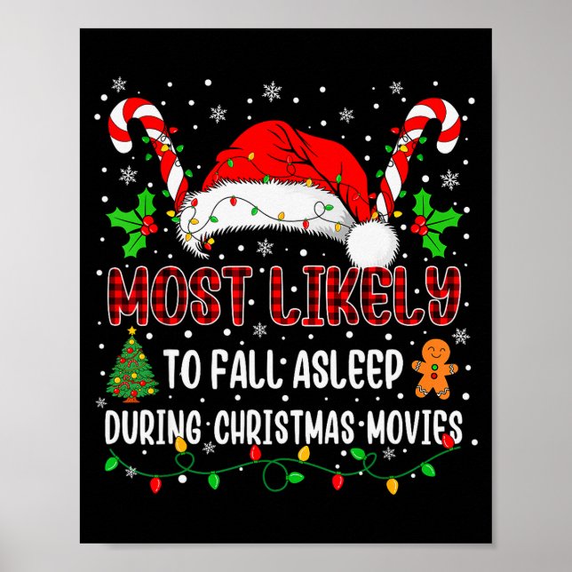 Most Likely To Fall Asleep During Christmas Movies Poster (Framsidan)