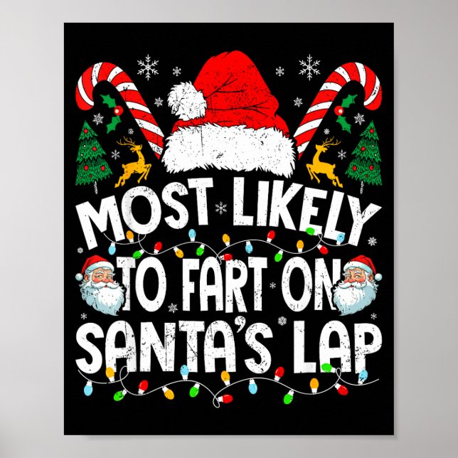 Most Likely To Fart On Santa’s Lap Family Matching Poster (Framsidan)