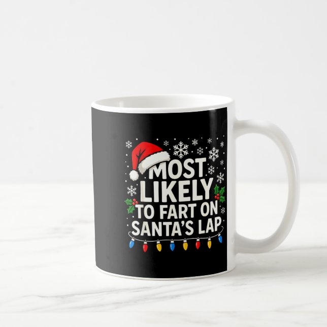 Most Likely To Fart On Santa’s Lap Funny Family Ch Kaffemugg (Höger)