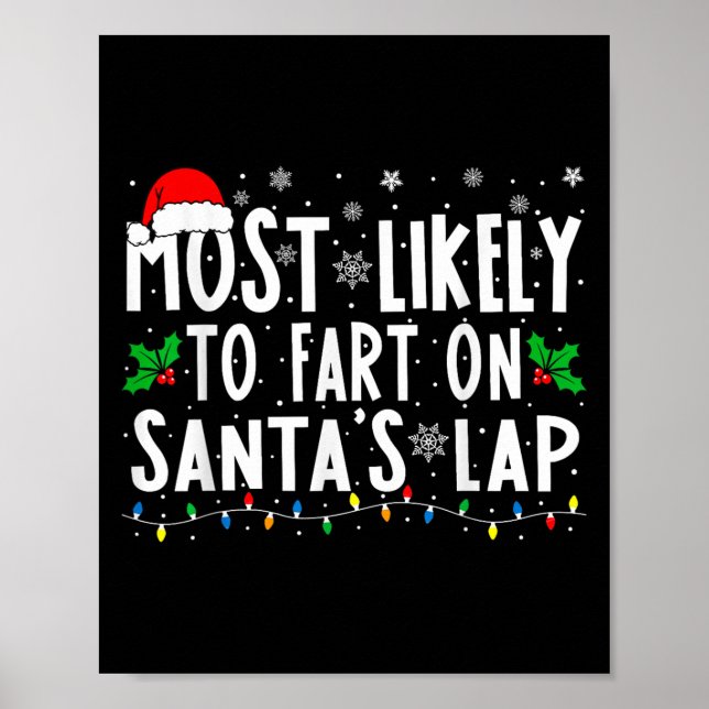 Most Likely To Fart On Santas Lap Family Matching  Poster (Framsidan)