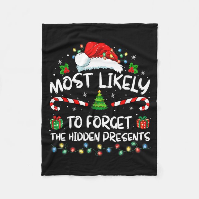 Most Likely To Forget The Hidden Family Christmas  Fleecefilt (Framsidan)