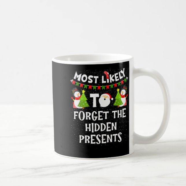 Most Likely To Forget The Hidden Funny Christmas  Kaffemugg (Höger)