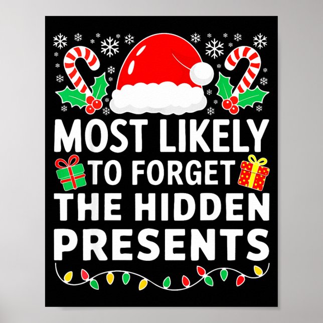 Most Likely To Forget The Hidden Shirt Christmas  Poster (Framsidan)