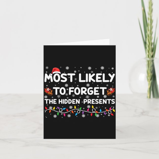 Most Likely To Forget The Hidden Xmas _1  Kort (Framsida)