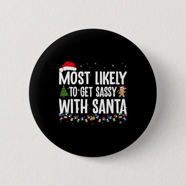 Most Likely To Get Sy With Santa Fun Family Christ Knapp (Framsida)