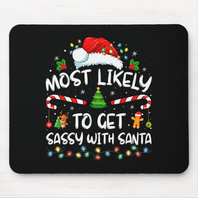 Most Likely To Get Sy With Santa Funny Family Chri Musmatta (Framsidan)