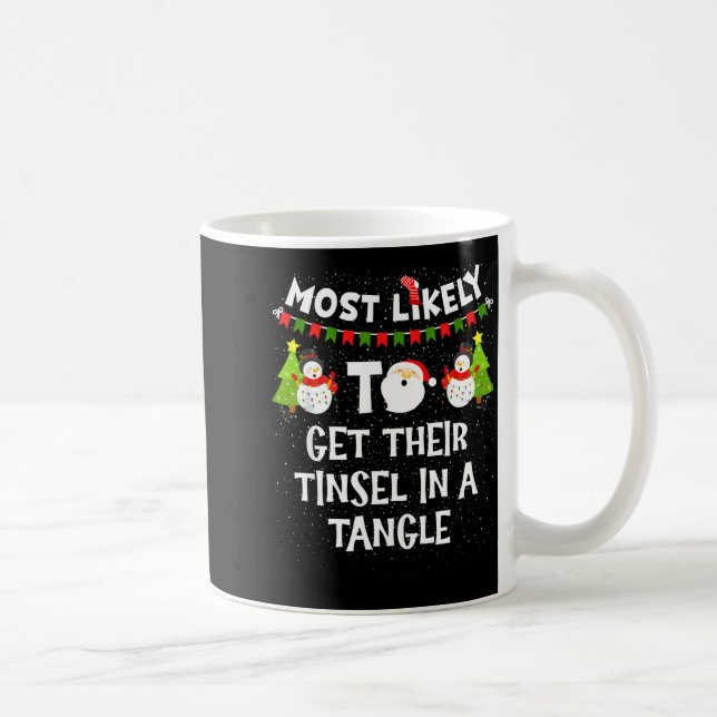 Most Likely To Get Their Tinsel In A Tangle Christ Kaffemugg (Höger)