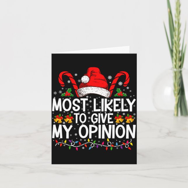 Most Likely To Give My Onion Funny Christmas  Kort (Framsida)