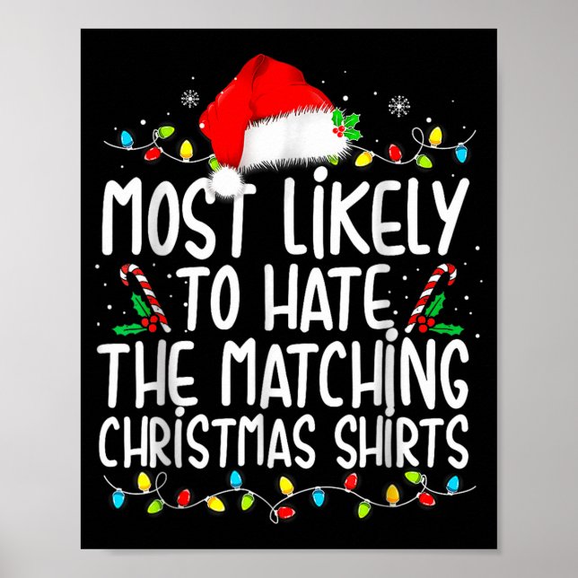 Most Likely To Hate Matching Christmas  Poster (Framsidan)