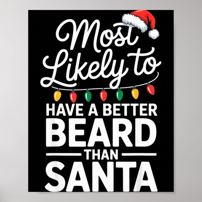 Most Likely To Have A Better Beard Than Santa Funn Poster (Framsidan)