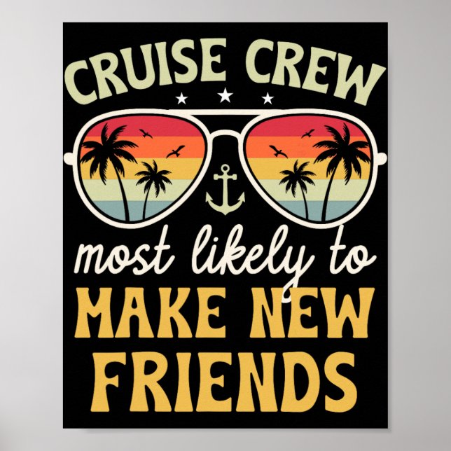 Most Likely To Make New Friends Matching Family Cr Poster (Framsidan)