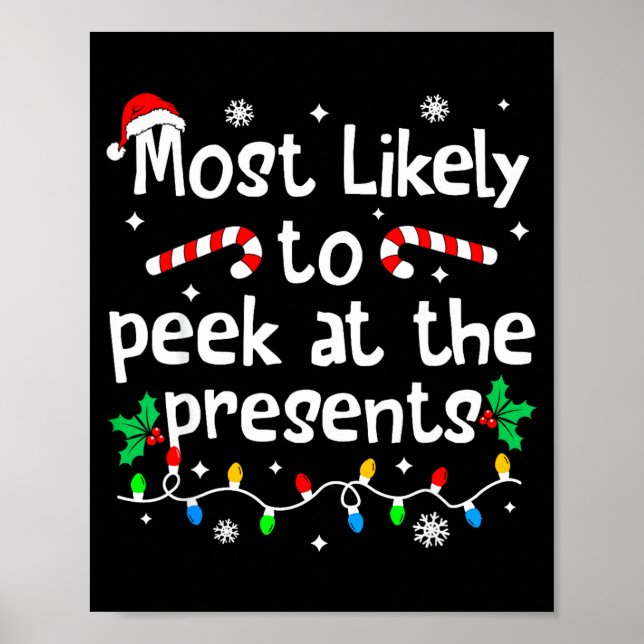 Most Likely To Peek At The C-hristmas Matching  Poster (Framsidan)