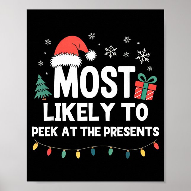 Most Likely To Peek At The Christmas Funny Xmas  Poster (Framsidan)