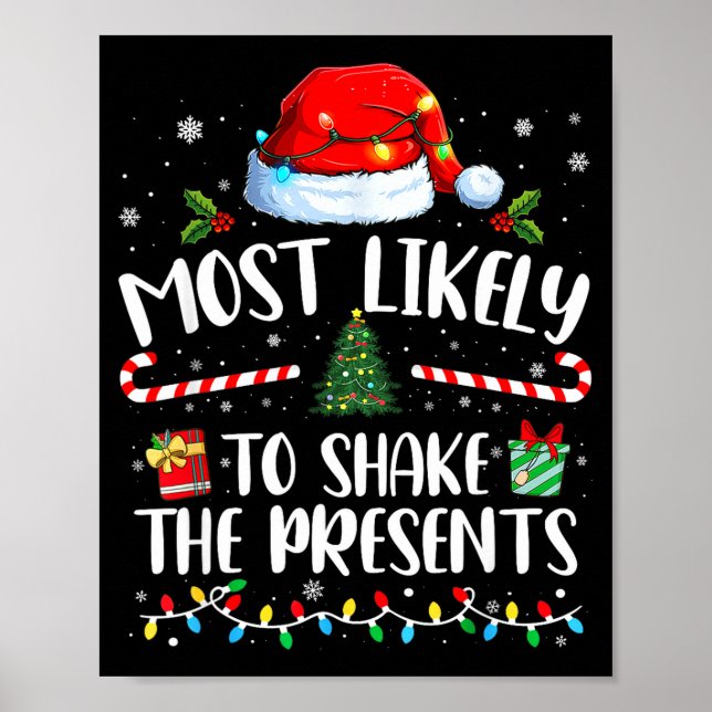 Most Likely To Shake The Family Matching Christmas Poster (Framsidan)