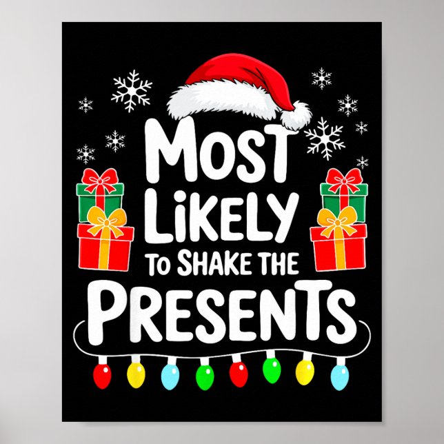 Most Likely To Shake The Shirt Family Christmas  Poster (Framsidan)