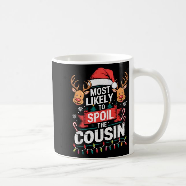 Most Likely To Sil The Cousin Christmas Party Fami Kaffemugg (Höger)