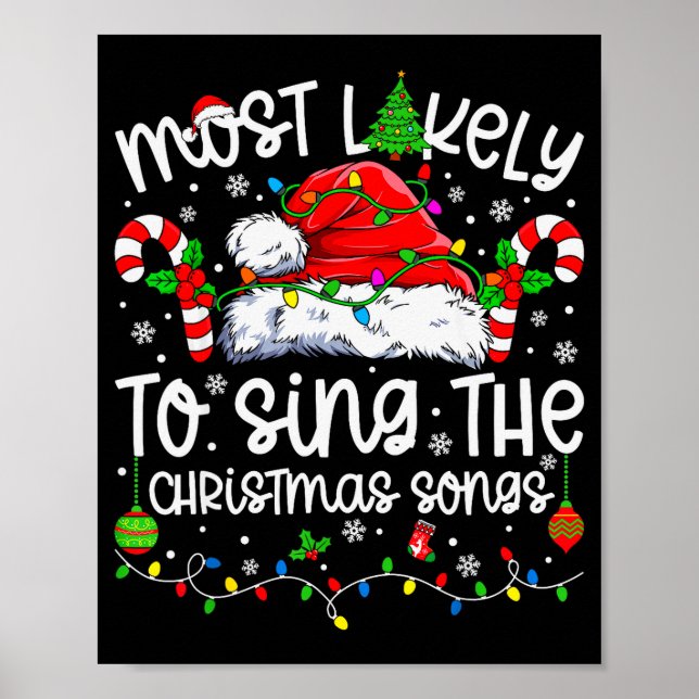 Most Likely To Sing The Christmas Songs Matching C Poster (Framsidan)