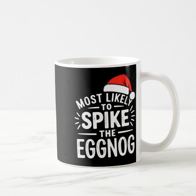 Most Likely To Ske The Eggnog Christmas Matching  Kaffemugg (Höger)