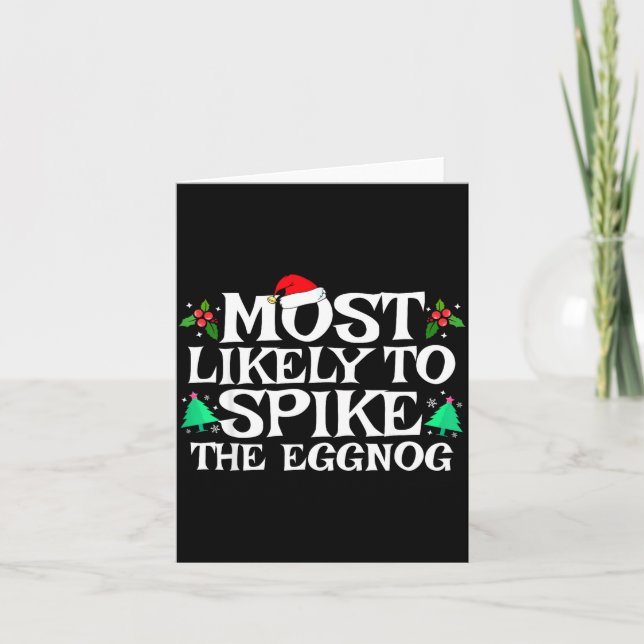Most Likely To Ske The Eggnog Funny Matching Chris Kort (Framsida)