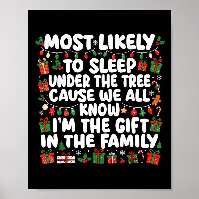 Most Likely To Sleep Under The Tree Cause We All K Poster (Framsidan)