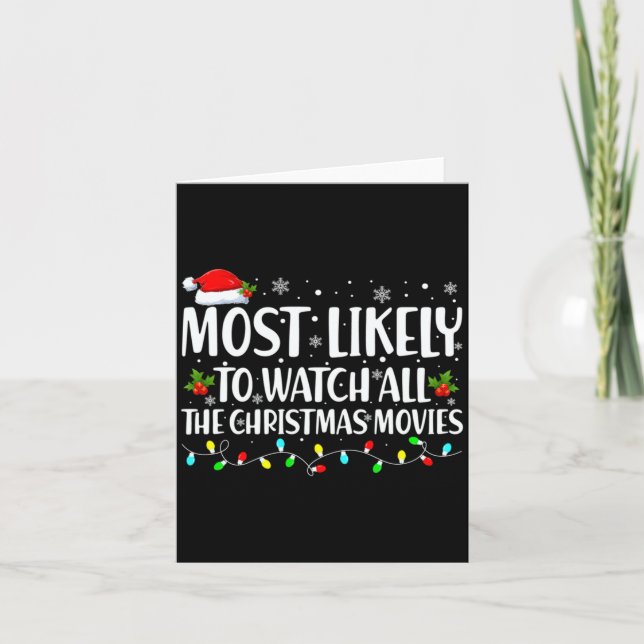 Most Likely To Watch All Christmas Movies Matching Kort (Framsida)